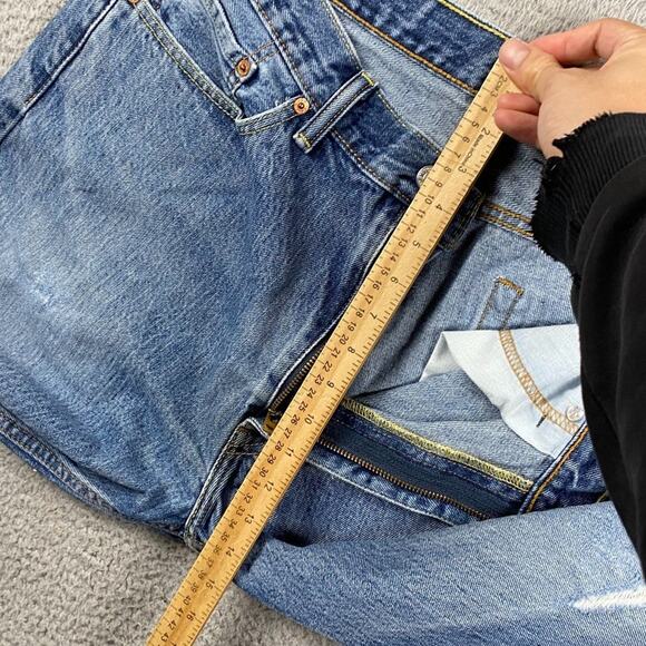 Levi's 505 Regular Straight Fit Distress Jeans Men's 38x30 Medium Wash Denim New - Picture 11 of 14